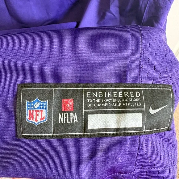 NFL Purple Vikings Jersey with White Accents